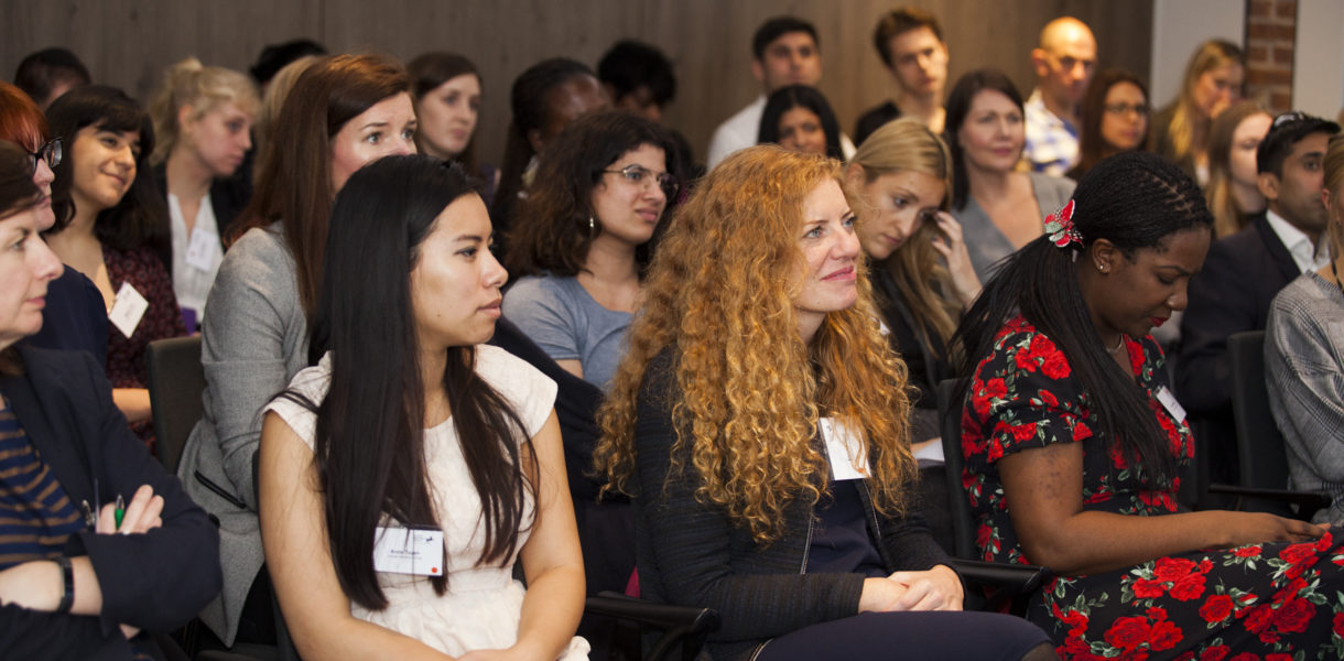 Women in an audience at a Women STEM workshop
