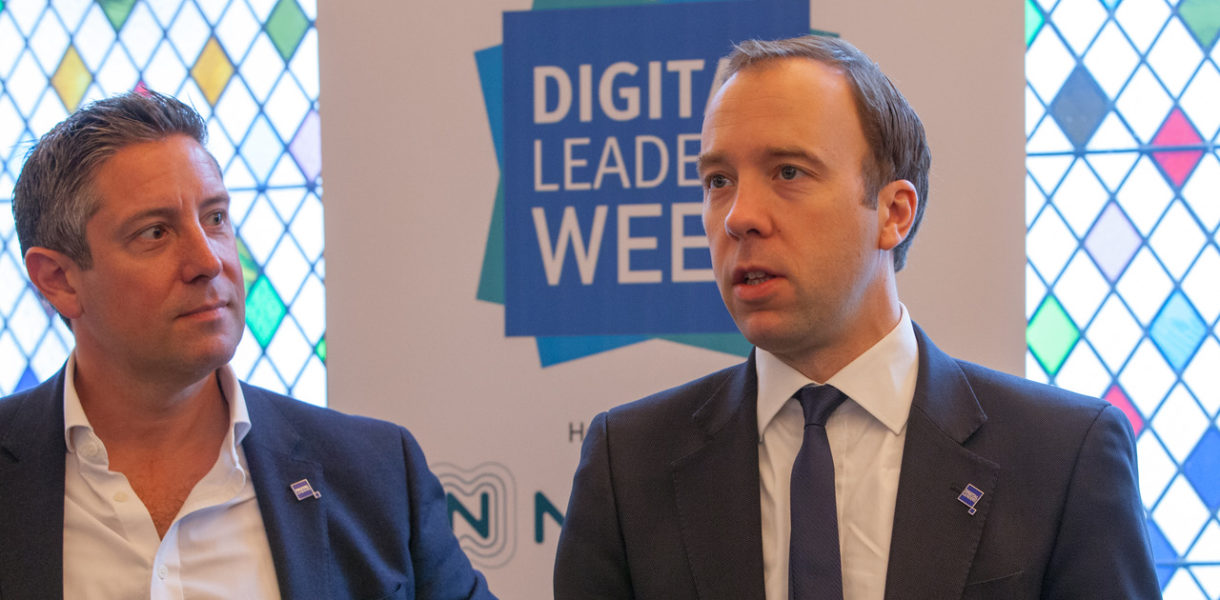 Matt Hancock and Russell Haworth at the Digital Leaders Week launch 2018