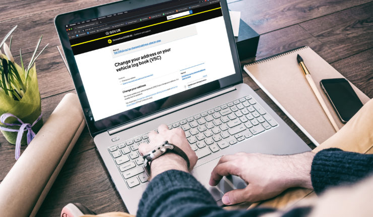 searching on a laptop
