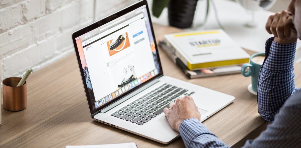 macbook air on desk