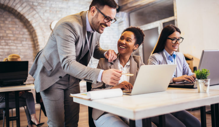 Group,Of,Business,People,Working,In,Office,And,Discussing,New