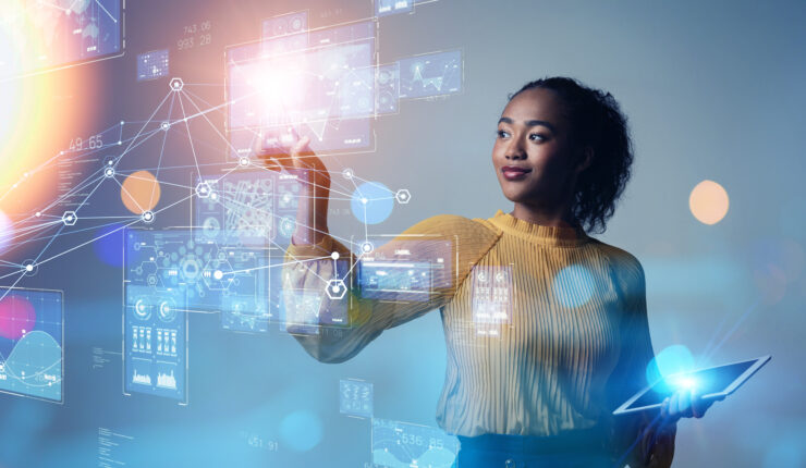 Digital,Transformation,Concept.,System,Engineering.,Binary,Code.,Programming.