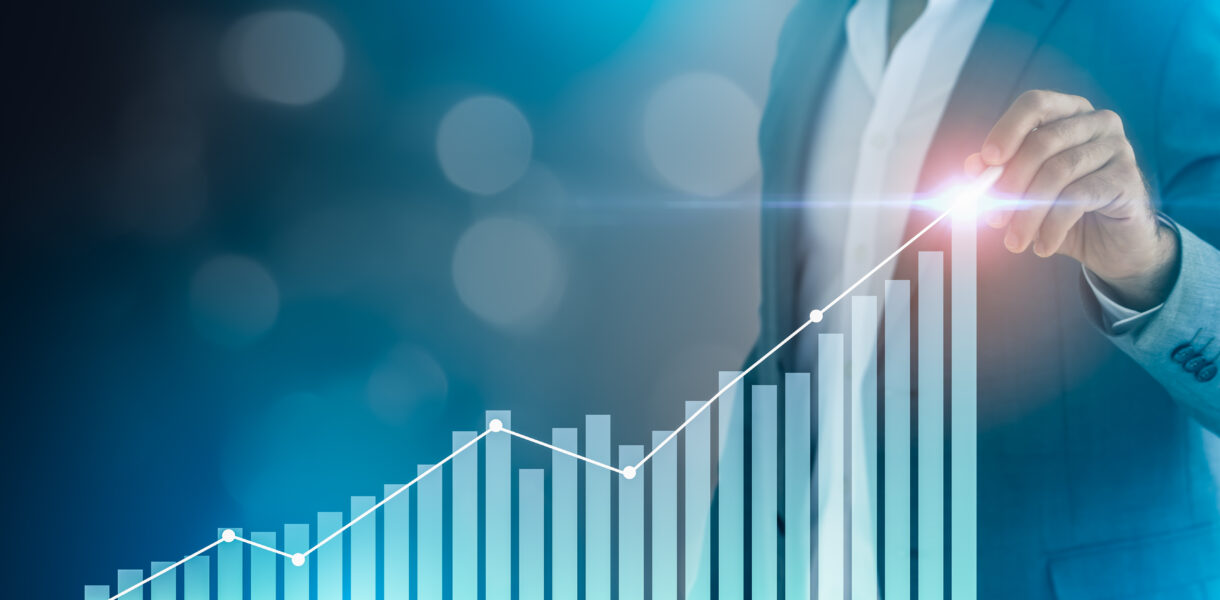 Business,Growth,boost,Up,Business,Or,Success,Concept.businessman,Pointing,Arrow,Graph