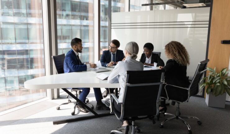 Millennial,Diverse,Different,Aged,Business,Team,Meeting,In,Modern,Office