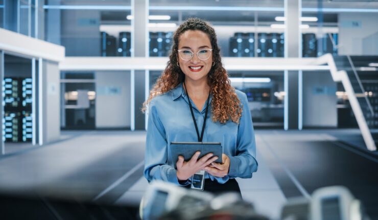 Portrait,Of,A,Beautiful,Latin,Female,Wearing,Smart,Corporate,Shirt