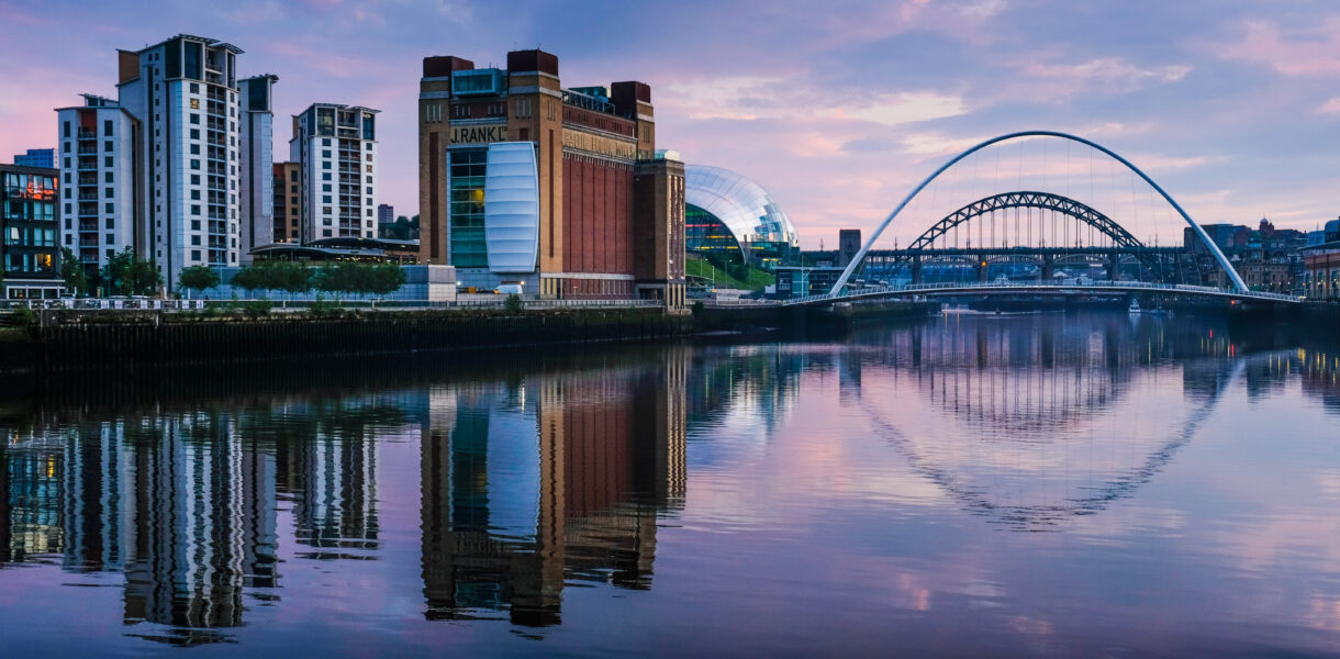 A,Colorful,Evening,At,Gates,Head,,Newcastle,,Uk,,As,The